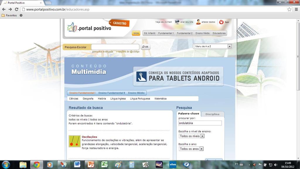 Atividade: Movimentos periódicos Comprovação