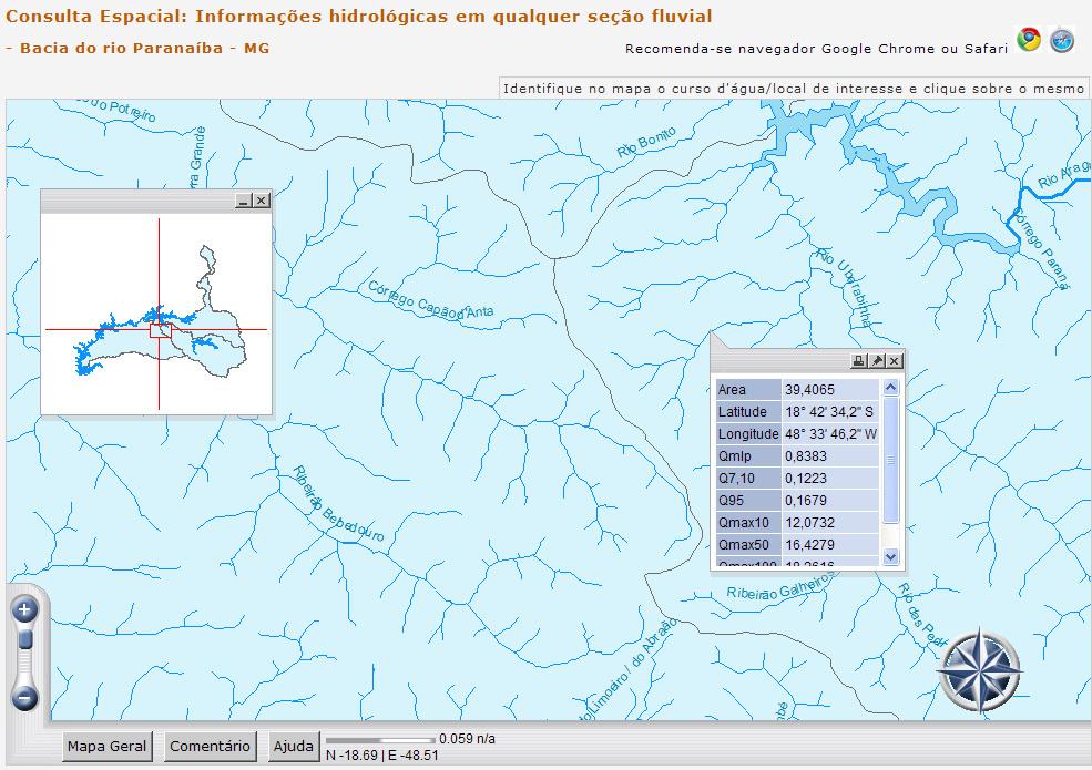 HIDROTEC, na hidrografia digital do IBGE nas escala de 1:250.