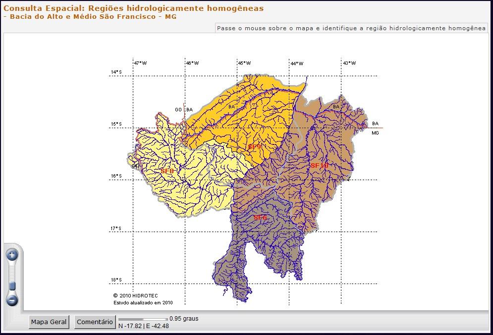 As regiões que subdividem uma área maior são escolhidas, teoricamente, com base na homogeneidade das características hidrológicas.