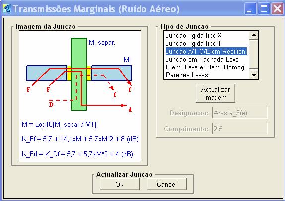 Transmissões Marginais O programa CAEd calcula o isolamento sonoro entre espaços