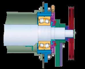MODELOS COM EIXOS SIMPLES OU DUPLOS Arranjos com eixos duplos estão disponíveis com rolamentos de 130mm e 160mm, promovendo versatilidade em aplicações com alta carga.