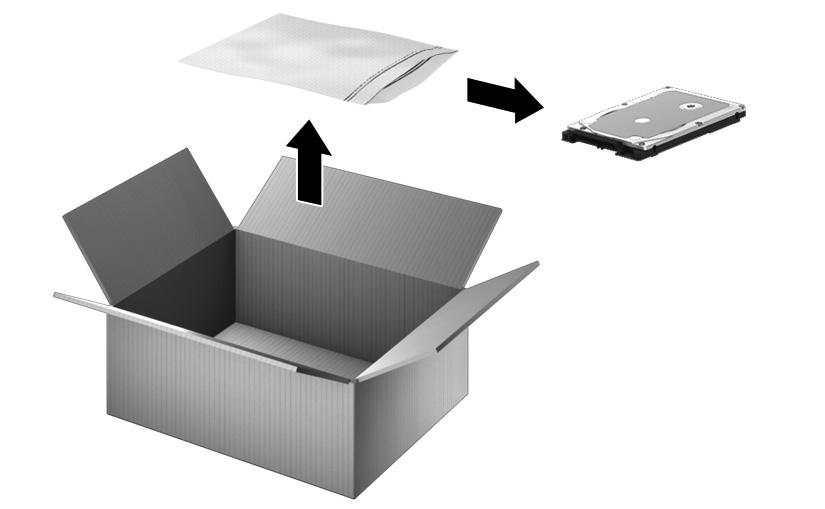 5. Remova os parafusos de fixação do disco rígido antigo. 6.