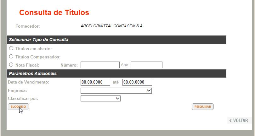 1º Consulta de Títulos Abertos e Compensados 1.