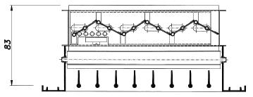 Dimensões sobre instalação com aro de montagem Na montagem de grelhas com aro metálico, a dimensão do negativo corresponde à dimensão nominal das grelhas.