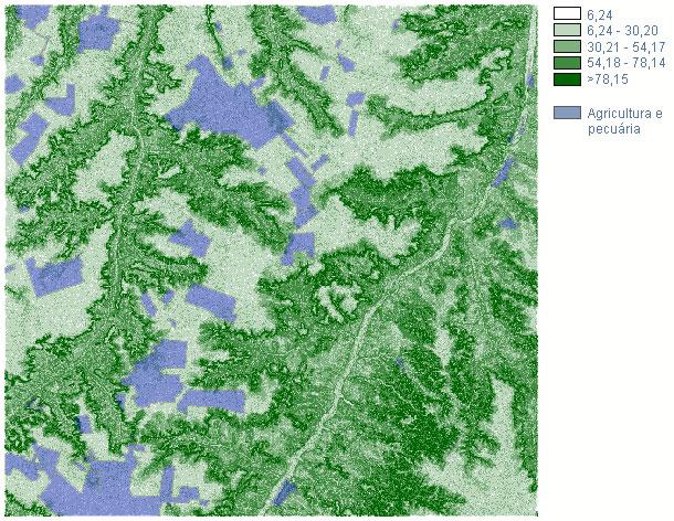 Figura 03 - Mapa de declividade da área de estudo