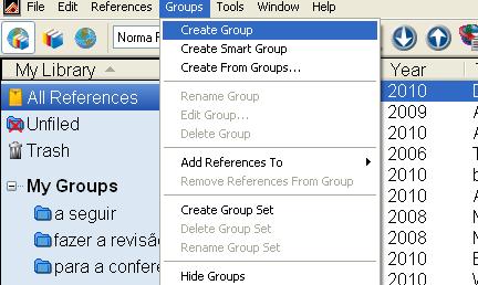 2 Grupos Endnote X4 Gestão da biblioteca - grupos 1.