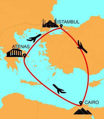 DIA 5: ISTAMBUL - CAIRO No horário indicado, traslado ao aeroporto para embarque no vôo com destino a Cairo. Chegada, recepção e traslado ao hotel selecionado. Resto do dia livre.