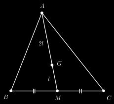3. BARICENTRO O baricentro e um triângulo é o ponto e concurso e suas meianas. Ele ivie caa meiana na razão :1. G, 3 3 A B C A B C G 4.
