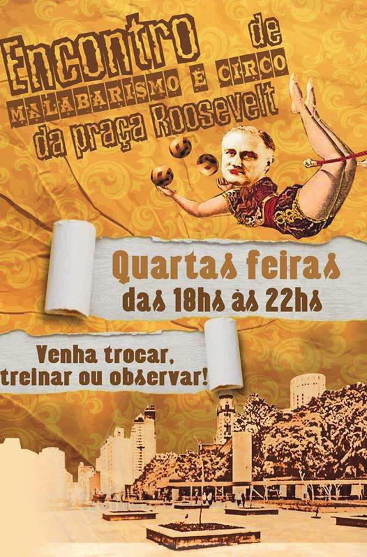 Figura 1 Cartaz de divulgação de encontro de malabares na cidade de São Paulo.