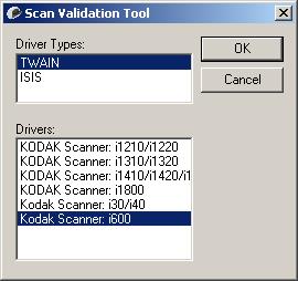 Acessando a Ferramenta de validação de scanner 1.