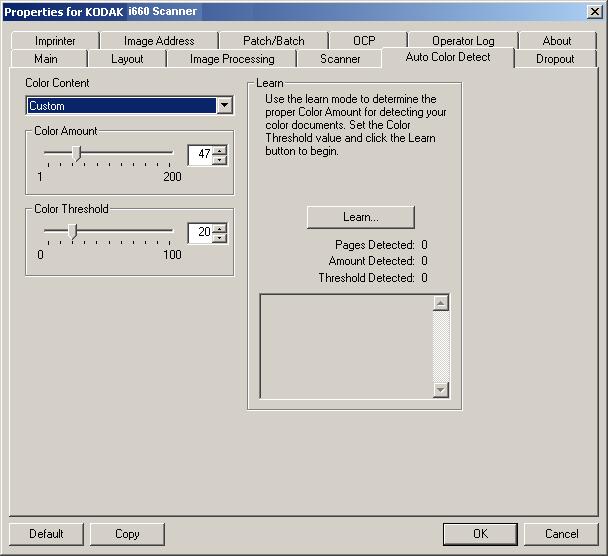 Guia Detecção automática de cores A guia Detecção automática de cores fornece as seguintes opções. Conteúdo colorido Selecione uma das seguintes opções para a detecção automática de cores.