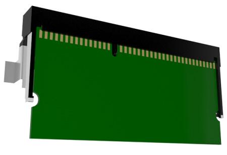 Configuração adicional da impressora 16 4 Empurre o cartão de memória direto para dentro do conector e, depois, empurre-a para a parede da placa do controlador até que ela se encaixe no lugar.
