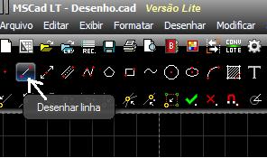Linhas Para desenhar linhas de um polígono, clique no botão Desenhar linha.