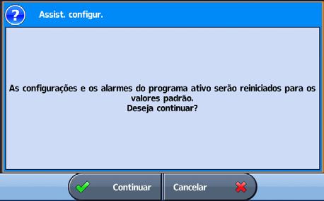 Utilização do dispositivo Astral 4. Uma mensagem de aviso é exibida. Selecionar Continuar. 5.