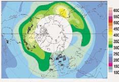 Mapa de Ozono Total no Globo, a 21 de Setembro de 2004 Fontes: Relatório do Estado do Ambiente 2003 Ocorrência cíclica temporária e que
