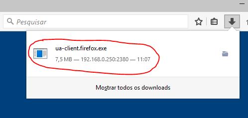 Figura 9 Arquivo de Instalação do Sistema Vertti para Mozilla Firefox Figura 10 Arquivo baixado