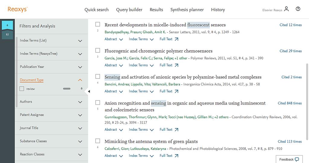 Uma das revisões é citada muitas vezes e parece ser interessante. Clique em Cited (número) times para abrir o Scopus com os documentos que citam o artigo.