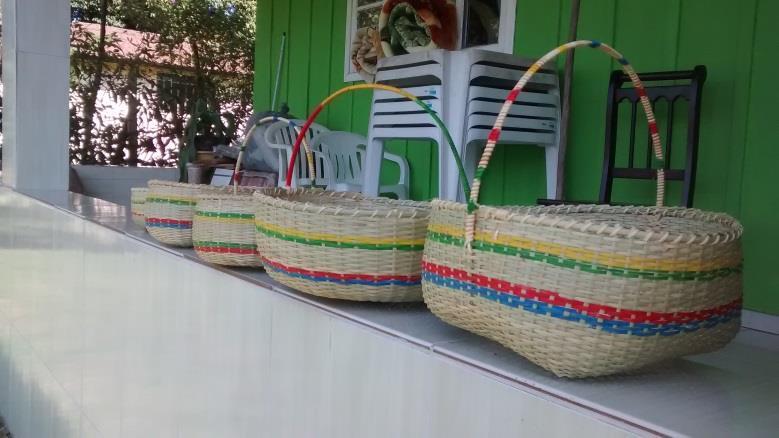 Oficina de cestaria A arte da cestaria é um traço deixado pela cultura indígena nas comunidades caiçaras.