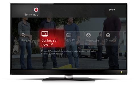 1. Apresentação do produto Vodafone no seu ecrã A Vodafone TV Net Voz é um serviço baseado na mais moderna e avançada tecnologia de televisão e vídeo que inclui todas as funcionalidades de TV
