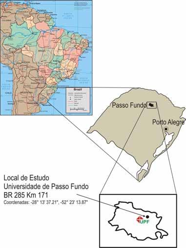 51 Figura 9 Localização da área de estudo: UPF Passo Fundo - RS 3.1.4 Coleta das amostras As amostras