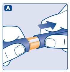 Verifique o nome e o rótulo de cor da sua caneta NovoRapid FlexTouch para se certificar de que contém o tipo de insulina de que