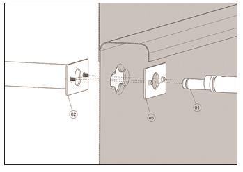.2: Remova a manivela do redutor..4: Encaixe o Anel Retentor (08) na estrutura de Proteção do Corpo Principal (). Instale o Corpo Principal (01) no redutor do estepe.
