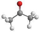 53 Reação observada através do modelo molecular. Ressonância na propanona protonada.