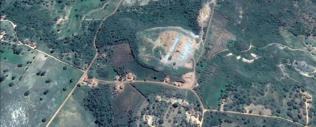 Figura 2. Imagem de satélite do local onde está instalado o lixão. Fonte: Google earth, 2016.