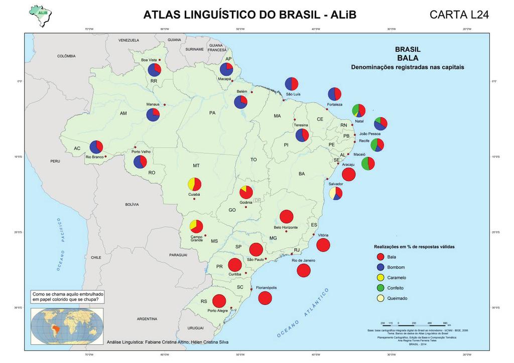 24 Estudos sobre o português do Nordeste: língua, lugar e sociedade Quadro 10 BALA: ocorrências específicas no Nordeste.