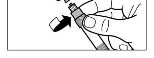 a seringa. Desenrosque a seringa do adaptador de frasco.