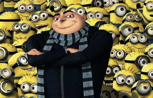 Gru trabalha com muitos Minions em seu esconderijo, e já não consegue mais contá-los