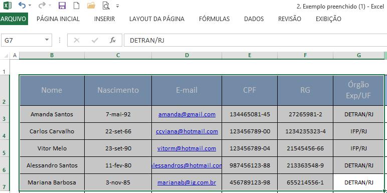 Em uma aba específica, vamos criar um tipo de formulário, como na