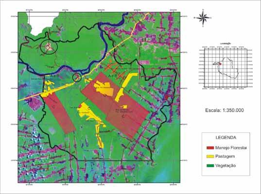 4 Fig 01 - Mapa de Uso atual dos Solos Sob os níveis tecnológicos de Manejo B e C do Distrito de Mutum - Paraná (Porto Velho/RO). Org.: Gizele Pinto, 2008.