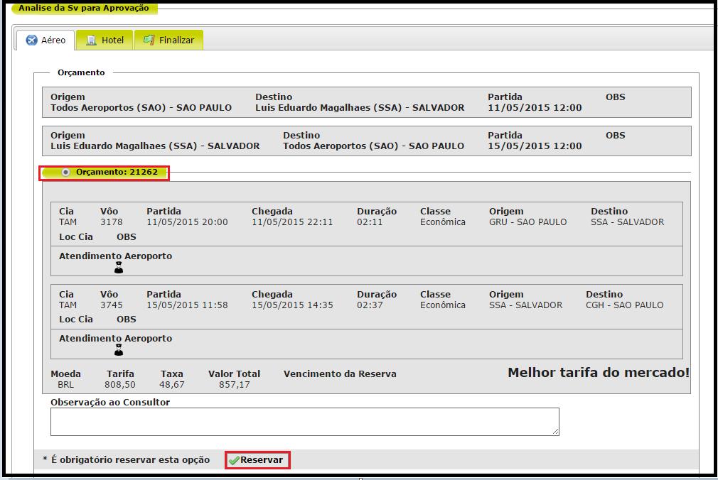 Imagem 54- Analise de SV para Aprovação