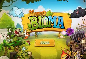 No game, o jogador tem o desafio de ajudar a proteger os seis biomas