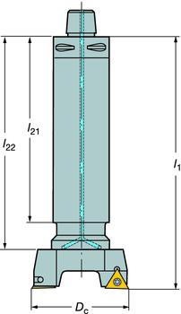 MANDRILAMNTO Desbaste Duobore erramenta de mandrilar antivibratória com 2 pastilhas Coromant Capto Coromant Capto C8-391.06 391.68A 90 (0 ) 391.