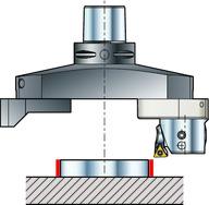 ) Uma volta completa na escala mudará o diâmetro em 0,5 mm (0,02") Uma volta completa na escala mudará o diâmetro em 0,1 mm (0,0039") Curso radial ajustável de 7,5 mm (0,295") na cabeça para