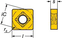 MANDRILAMNTO Pastilhas - Materiais de corte avançados Pastilhas negativas com formato básico Pastilhas negativas com formato básico T-Max P Quadrada SNA/SNMA SNQ K S H CC CC CC CB CC CC CC CB CB CB