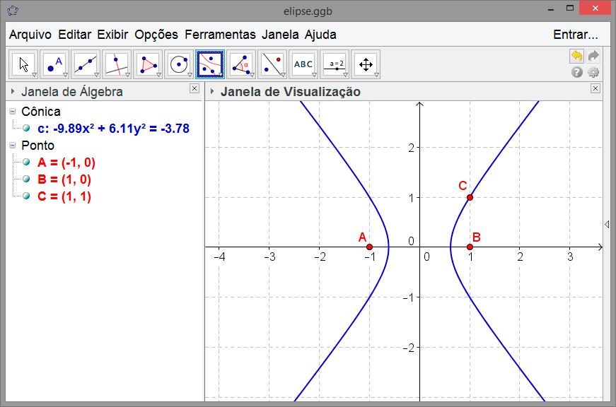 42 Os outros dois comandos para construir elipses possuem parâmetros para determinar o tamanho do semieixo maior da elipse.