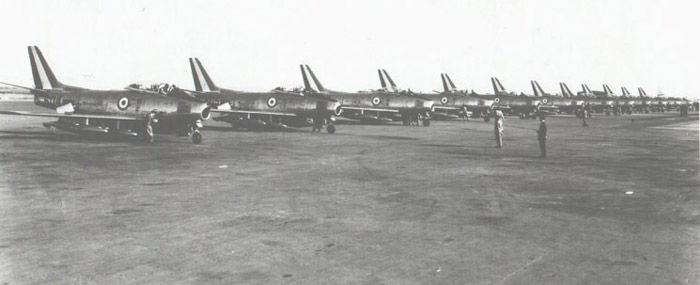 Diversos F-86 F do GRU 11 em Talaral, 1968.