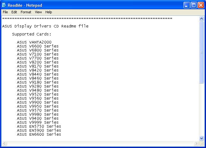 6.2 Ver o ficheiro readme Para ver o ficheiro readme: 1. Introduza o CD de suporte na unidade de CD-ROM. 2.