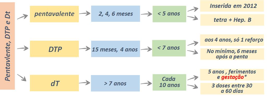 Em suma, temos o seguinte: As vacinas Pentavalente e DTP não são administradas se a criança apresentar quadro neurológico em atividade e/ou após dose anterior de vacina com estes componentes, a