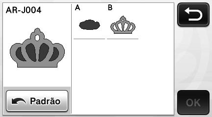 Editr e cortr segund peç do pdrão Selecione e edite segund peç do pdrão e então pressione tecl OK.