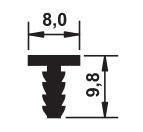 LINHA MÓVEIS Puxadores e Decoração MOV116 kg/m Puxador Encaixe Leve MOV046 Puxador Encaixe kg/m MOV046L