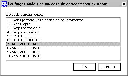 238 CAD/TQS - Manual III Análise Estrutural Para cada caso de carregamento definido, é possível introduzir e remover forças nodais graficamente por meio de comandos existentes na barra de ferramenta,