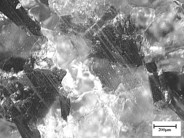 93 Figura 4.19 - Rugosidade do granito Cinza Castelo na segunda etapa de desgaste. Biot Qz Figura 4.20 Amostra do granito Cinza Castelo submetido a solicitações de desgaste com abrasivo 36 mesh.