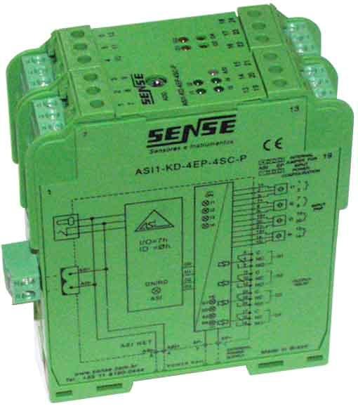 Módulo Digital AS-Interface Manual de Instruções Entradas e Saídas a Contato S aída 4 S aída 3 Saída 2 Saída 1 Entrada 2