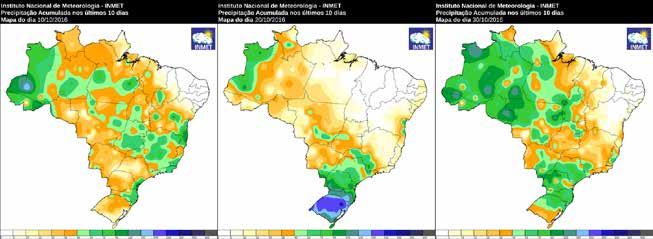 Baixa restrição: quando houver problemas pontuais de média e alta intensidade por falta ou excesso de chuvas, ou, geadas; Média restrição: quando houver problemas generalizados de média e alta