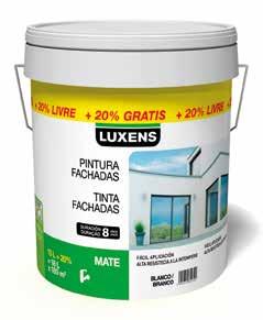 15 L + 20%. 8 anos de duração. Resistente às intempéries. Ref.