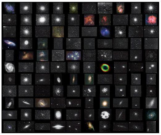 Descobrindo a Galáxia Entre 1758 e 1780, Charles Messier observa e cataloga 110 nebulosas (objetos de aparência difusa, como uma